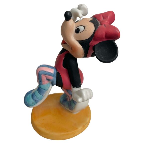 Vintage Disney Minnie Mickey Mouse Jogging Workout Aerobics Ceramic Figurines - Picture 11 of 13